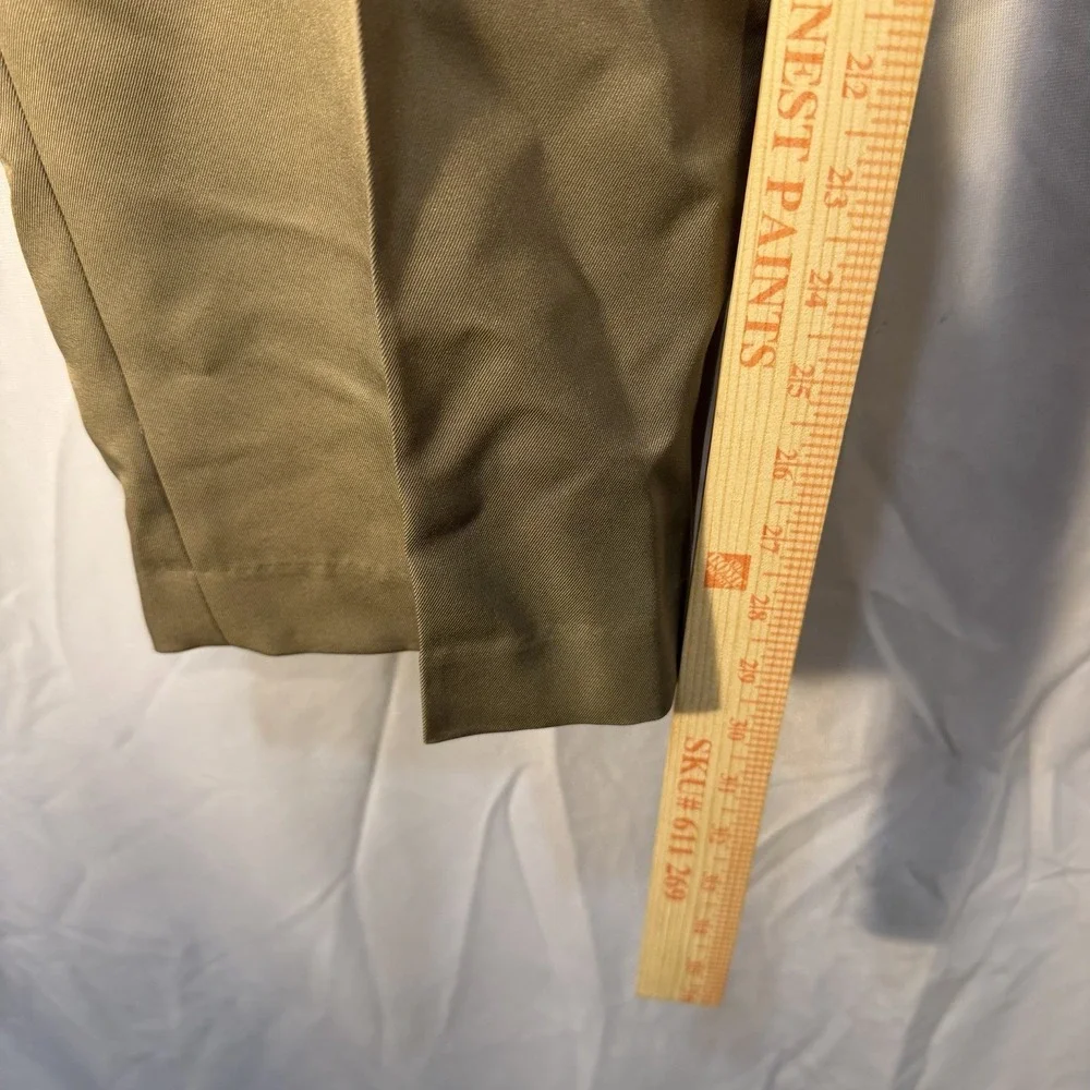 Croft & Barrow Pants Mens 38x29 Tan Khaki Half Elastic‎ Stretch Dress Casual NEW